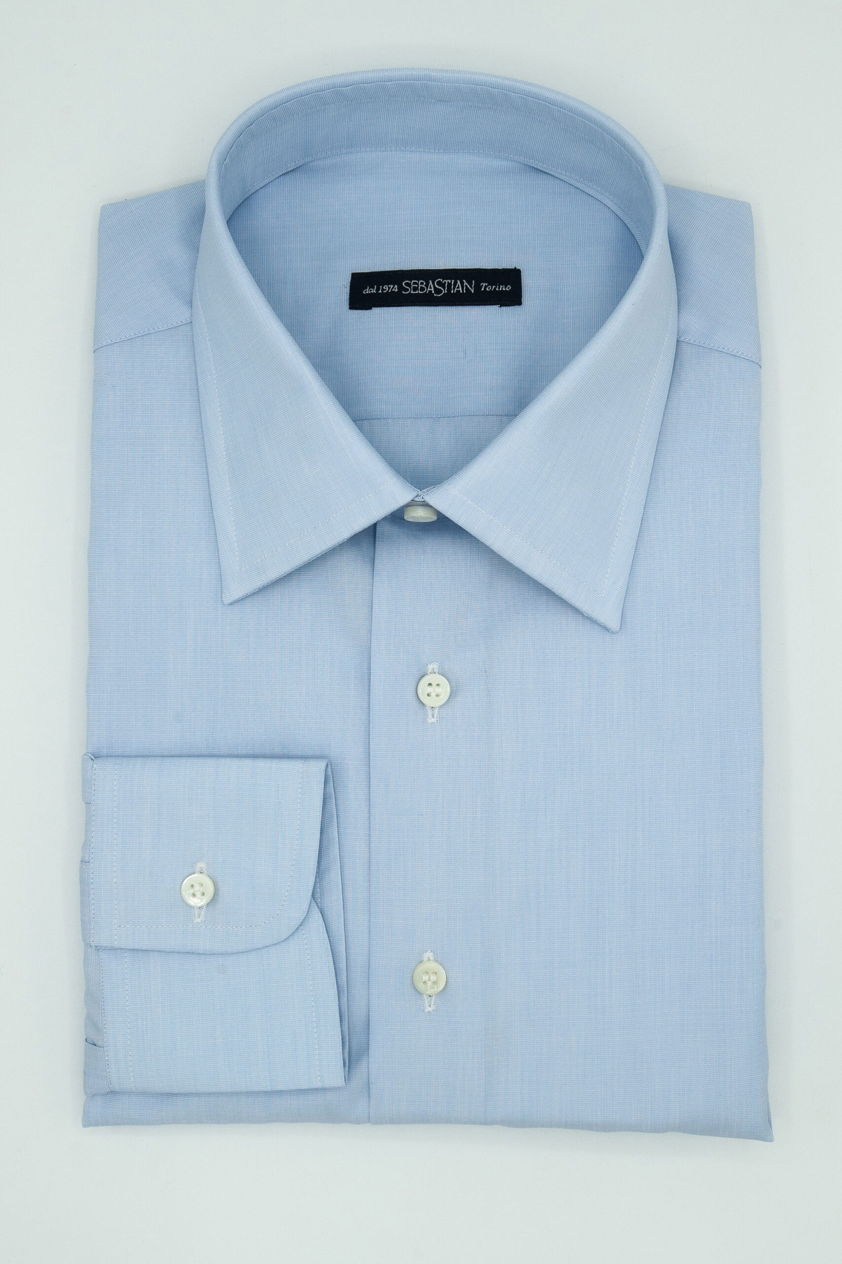 Fil a Fil Azzurro Collo Italiano